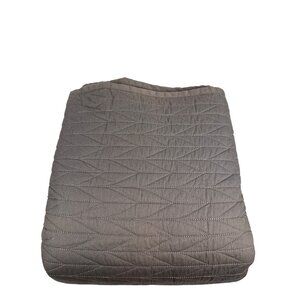 Lacoste Full/Queen Cable Stitch Coverlet 100% Cotton Grey Pewter